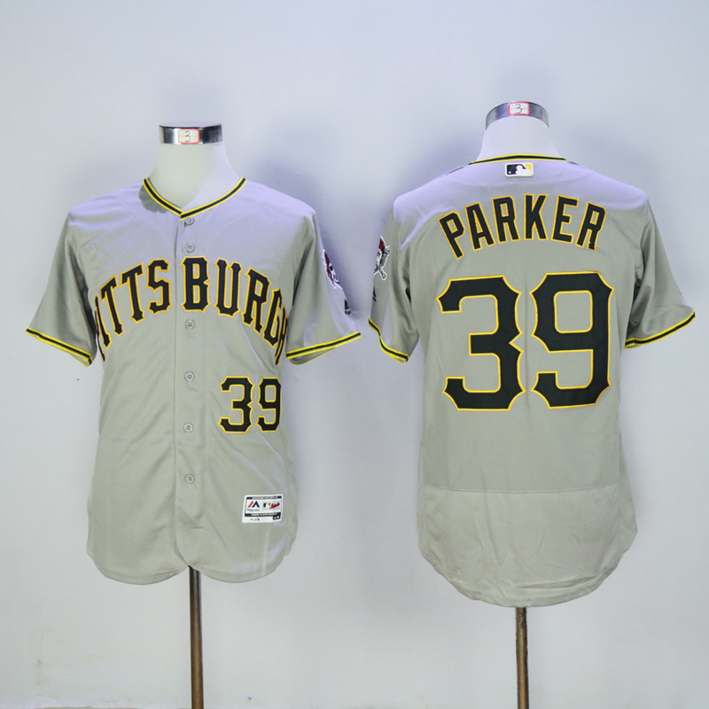 Men Pittsburgh Pirates 39 Parker Grey Elite MLB Jerseys